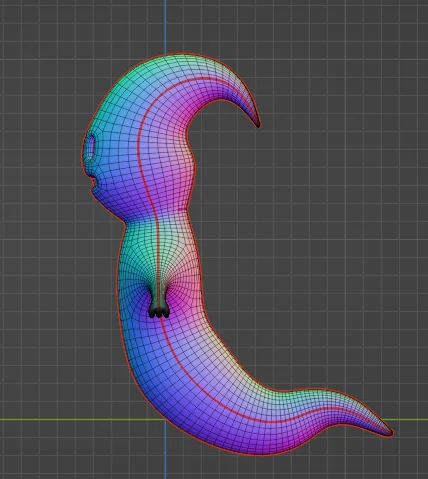UV texture of the striped shirt.
